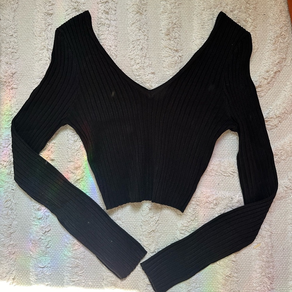 Long sleeve crop top